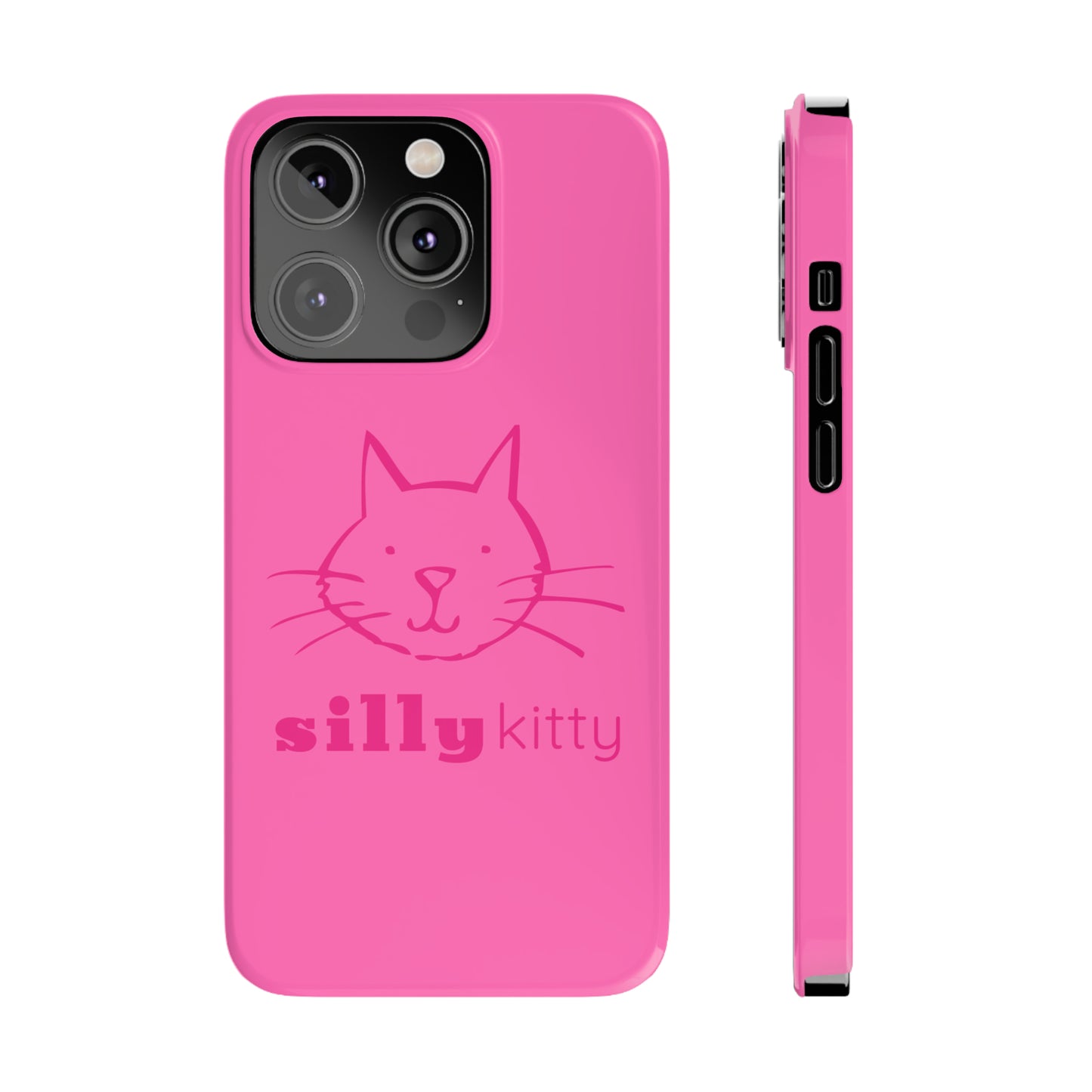 Silly Kitty Slim Phone Cases