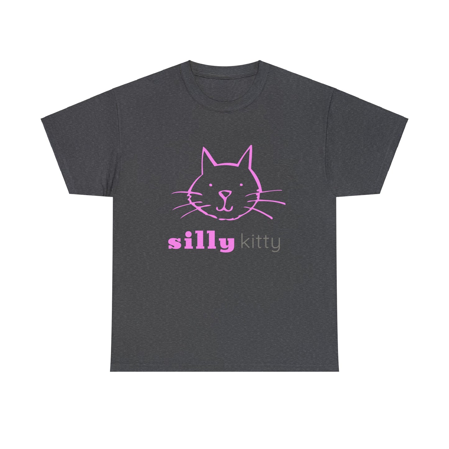 Unisex Heavy Cotton Tee - Silly Kitty Logo