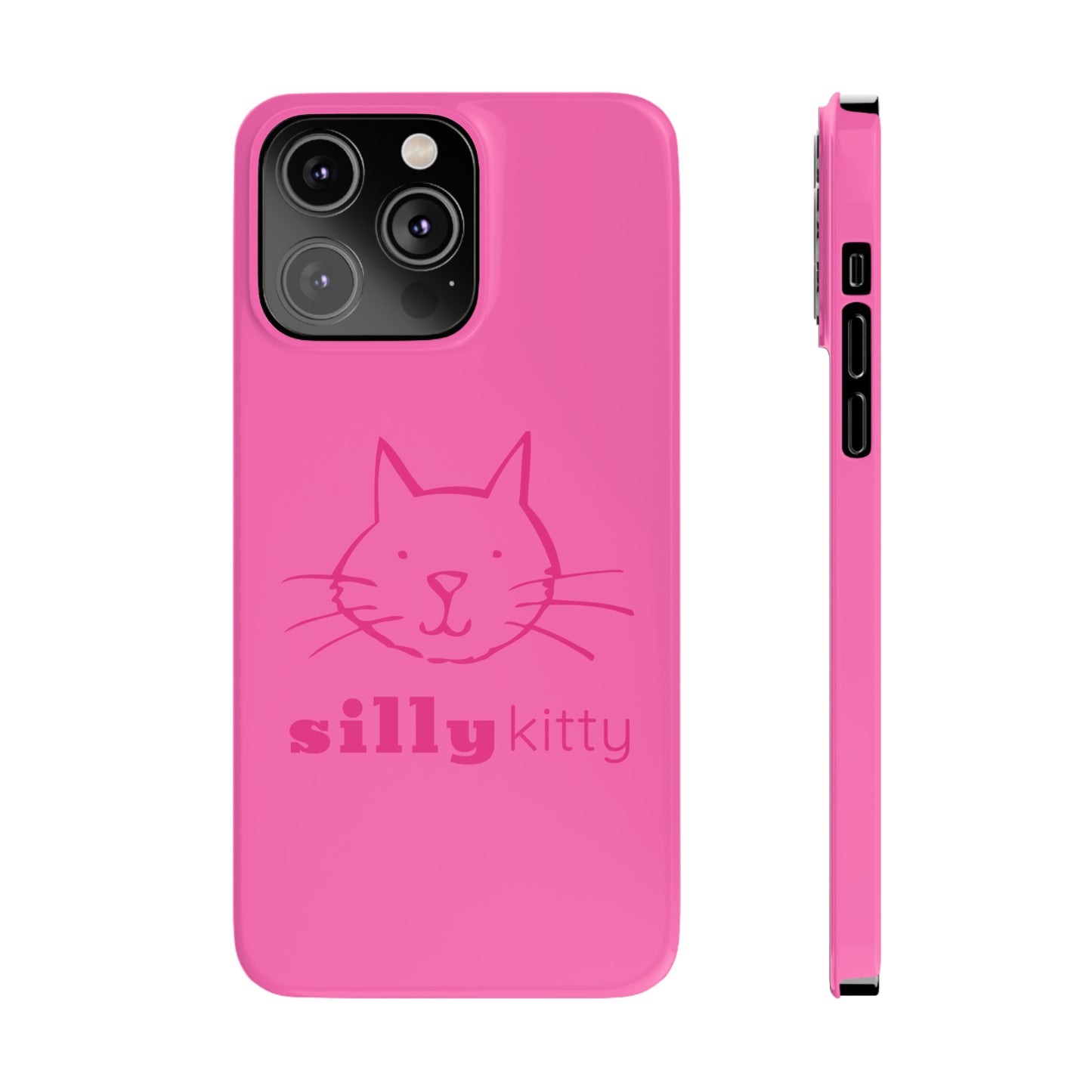 Silly Kitty Slim Phone Cases