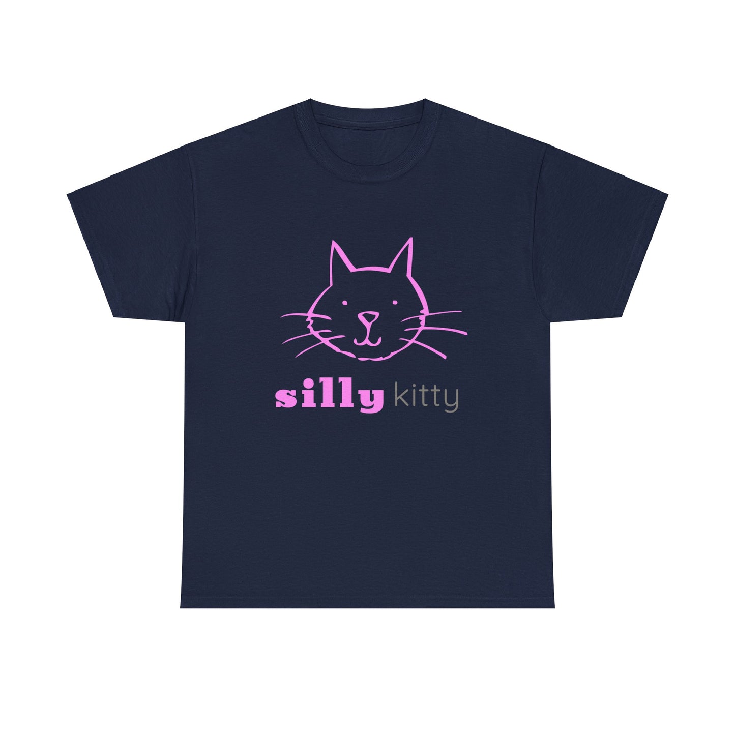 Unisex Heavy Cotton Tee - Silly Kitty Logo