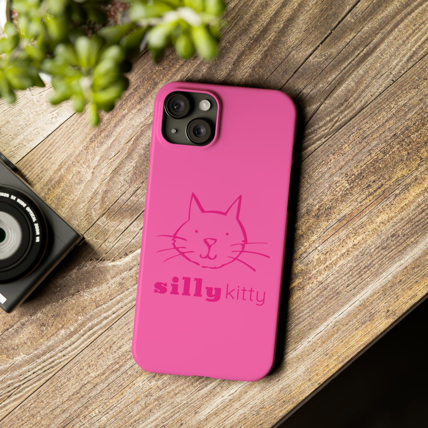 Silly Kitty Slim Phone Cases