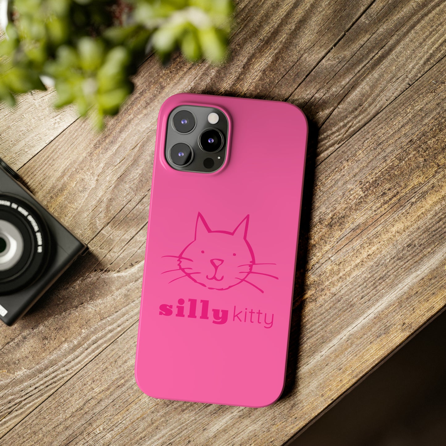 Silly Kitty Slim Phone Cases