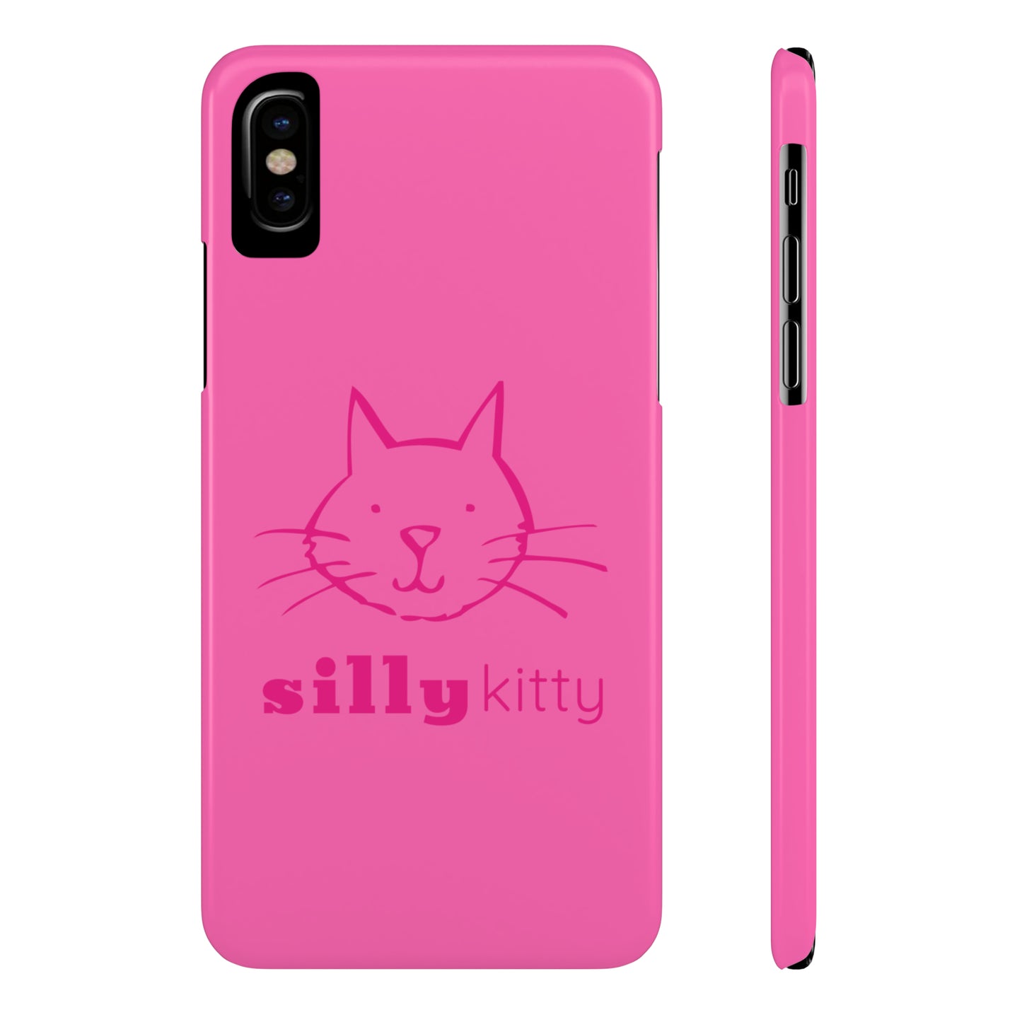 Silly Kitty Slim Phone Cases