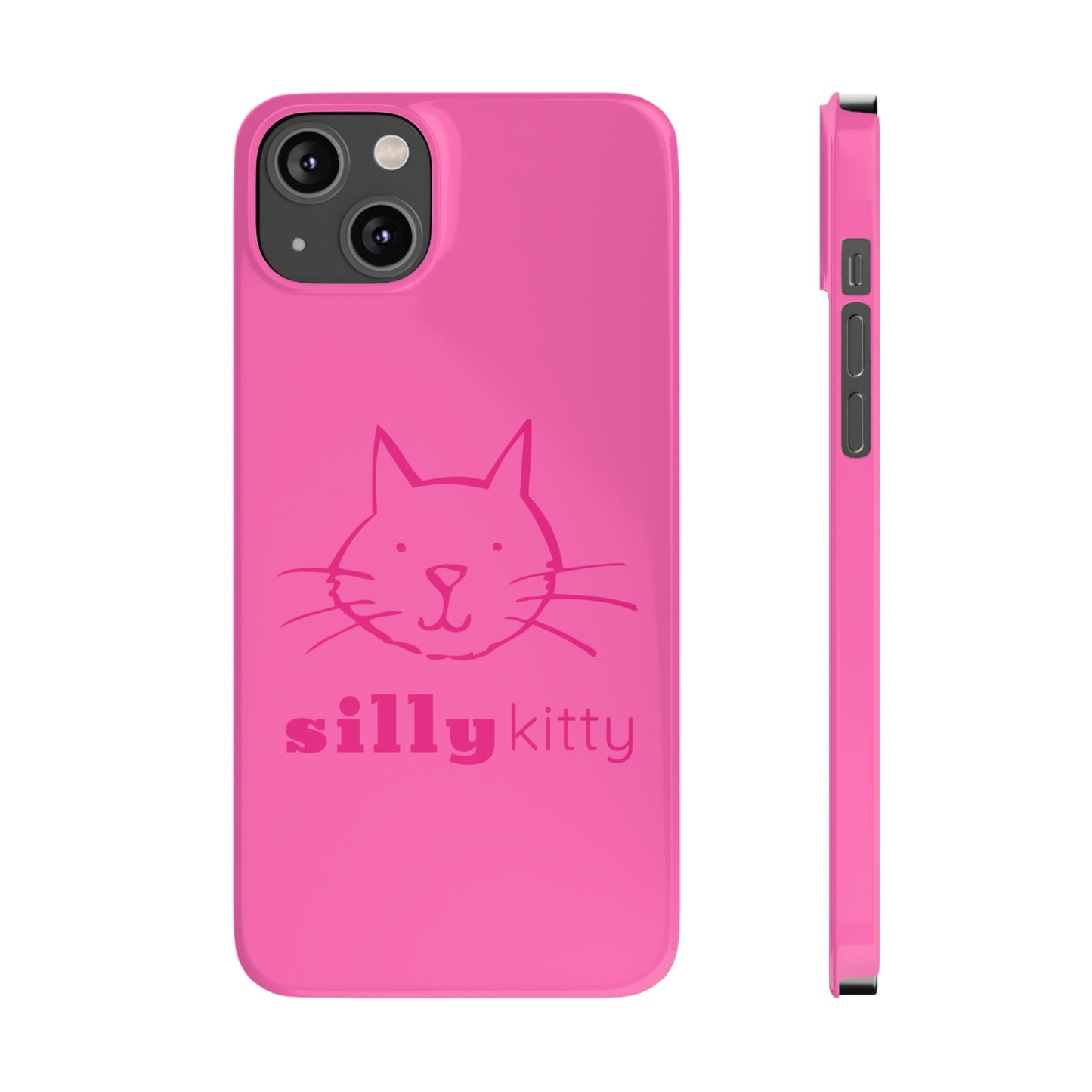 Silly Kitty Slim Phone Cases